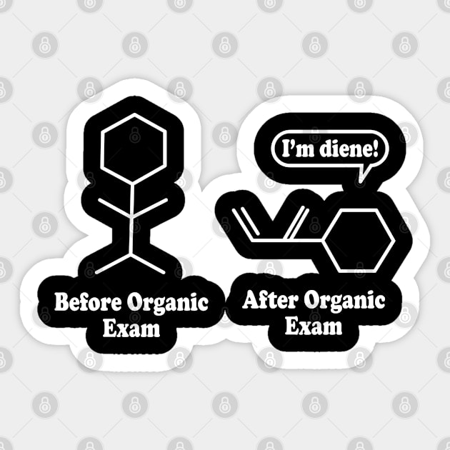 Help Me, I'm Diene !!! Chemistry Joke Sticker by ScienceCorner